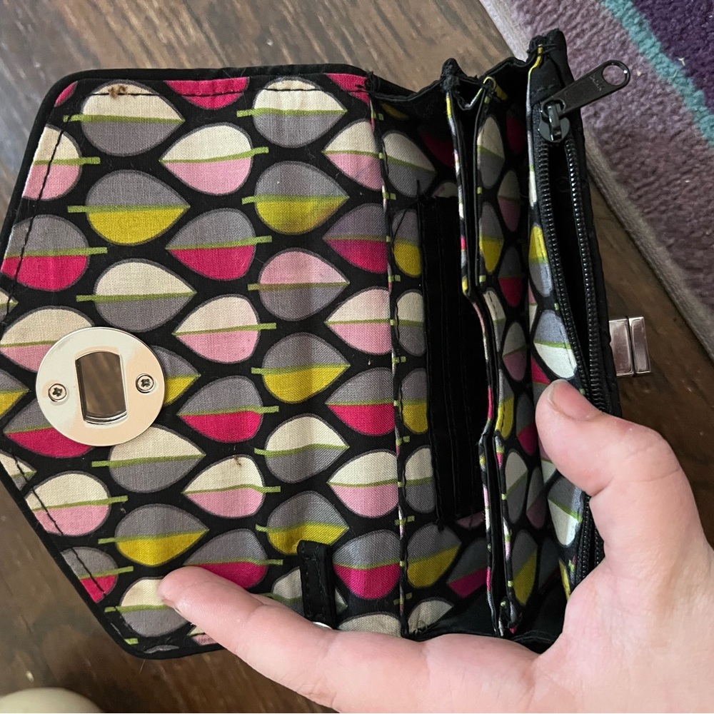 Vera Bradley Black and Pink Women's wallet